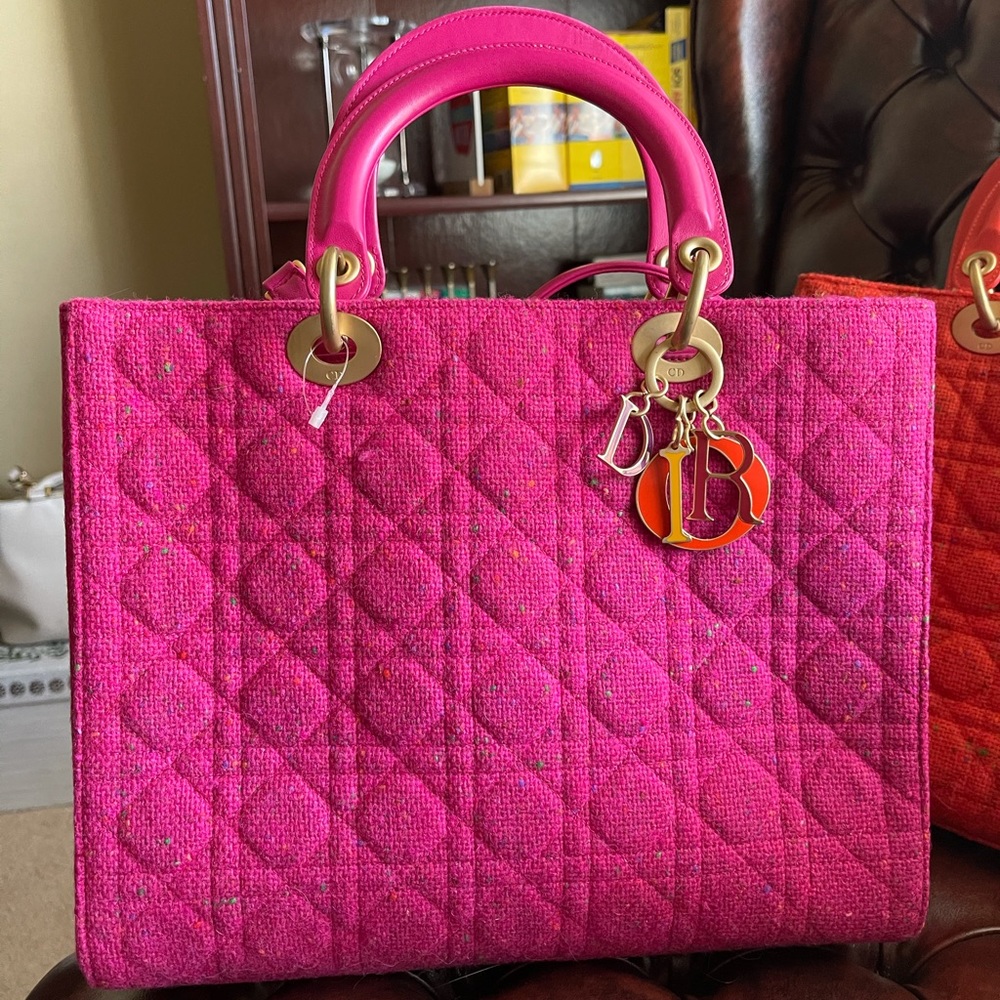 Christian Dior Lady Dior Tweed Bag
